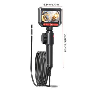 TEMU WKR 1080P 산업용 내시경 카메라, 8개 LED 조명 장착, IP67 방수, 360° 회전 가능, 4.3인치, 사진 및 동영상 촬영 기능, 파이프 검사 및 유지보수용. 추수감사절과 휴일 선물로 이상적입니다