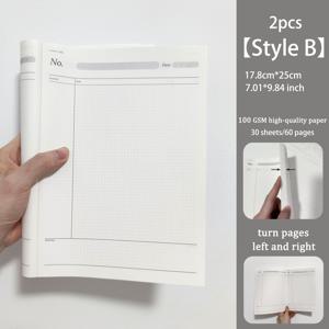 TEMU B5 그리드 코넬 노트북 - 30장/60페이지, 찢어내는 고품질 종이, 공부 노트, 회의 기록, 및 더 많은 것을 위한 이상적인 노트북, 학생 및 사무직원에게 적합, 학교용 노트북