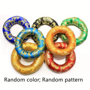 TEMU 티베트 노래 그릇용 링 쿠션 베개, 노래 그릇을 위한 쿠션 베개, 네팔 수제 라운드 사운드 볼 명상 액세서리 (랜덤 색상; 랜덤 패턴)