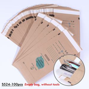TEMU 네일 살균 및 보관용 크래프트 종이 일회용 자가 밀봉 백 50/100개 - 고온 저항성, 무취 매니큐어 살롱 도구, 재사용 가능한 건식 열 파우치 네일 아트 & 살롱 용품, 안전한 밀봉 디자인 | 크래프트 종이 소재