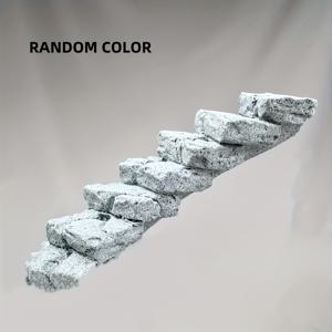 TEMU 1개 미니어처 스톤 스텝 모델 - 디오라마용 리얼리스틱 3D 쌓인 회색 돌, 철도 및 테라리움 조경용 내구성 있는 플라스틱 공예 장식품 | 자연 질감의 러스틱 풍경 장식 | 실외용 텍스처 표면 장식용 발판돌
