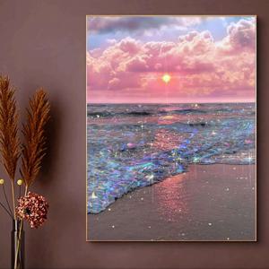 TEMU 성인용 1개 DIY 5D 페인팅 아트 키트, 액자 없는 라운드 페인팅 공예 세트, 홈 벽 장식에 이상적인 휴일 선물|보석십자수