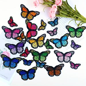 TEMU 24pcs 나비 패턴 아이언 온 패치, 자수 자수 DIY 패치 옷 신발 가방 모자 청바지 액세서리