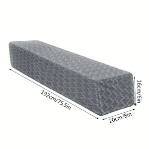 TEMU 조절 가능한 침대 웨지 베개 - 고밀도 그레이 헤드보드 쿠션, 싱글/더블/킹/퀸 침대용 침대 갭 필러, 세탁기 사용 가능, 매트리스 & 헤드보드용 부드러운 패딩 (도구 필요 없음, 침대 등받이 쿠션, 등받이 베개, 침대에서 앉아 사용하는 베개)