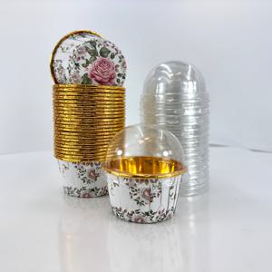 TEMU 49개 세트 로맨틱 로즈 디자인 케이크 컵 (뚜껑 포함/미포함) – 빈티지 플로럴 베이킹 라이너, 파티, 웨딩, 디저트 테이블 장식, 생일, 피크닉, 연회용