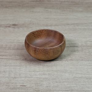 TEMU 수제 목재 미니 볼 - 일본 스타일의 조미료, 소스 또는 작은 간식용 라운드 디쉬, 자연 그레인 경질 나무, 주방이나 식사용에 완벽한 트레이, 디자인, 매끄러운 마감