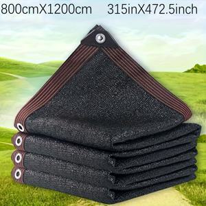 TEMU 초대형 블랙 통기성 메쉬 차양 - 고밀도 폴리에틸렌 메쉬, 온실, 테라스, 식물, 파빌리온, 현관용 - 19.6x26피트 및 19.6x32.8피트 사이즈 제공