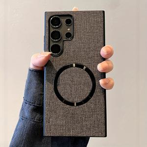 TEMU 삼성 S25, S23 울트라, S24, S22 울트라, A55용 자석 소재 휴대폰 케이스, 단색으로 제공, 무선 충전 가능.