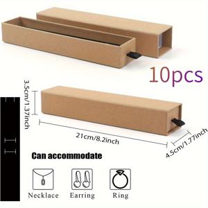 TEMU 벨벳 안감이 있는 10개 세트 주얼리 선물 상자, 소형 서랍 스타일 귀걸이 및 반지 보관함, 패션 목걸이 팔찌 케이스