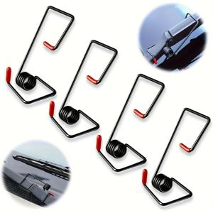 TEMU 4개 와이퍼 부스터 암 - 더 빠르고 조용한 유리 청소를 위한 스마트 스프링 디자인, 쉬운 설치, 빨간 손잡이와 검정색, 자동차 외부 관리, 슬림형 와이퍼 암, 스프링 메커니즘