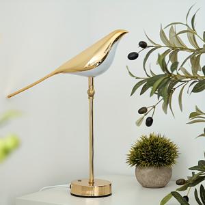 TEMU 1개 USB 테이블 램프 골든 모던 참새 빛 테이블 램프 충전 불가 모델 귀여운 새 모양 테이블 램프 새의 앉은 각도 조절 터치 스위치 세 가지 조명 색상 침대 옆 분위기 테이블 램프 야간 조명 호텔 장식 테이블 램프 레스토랑 테이블 램프 라이트 럭셔리 스타일 장식용 테이블 램프|무드등