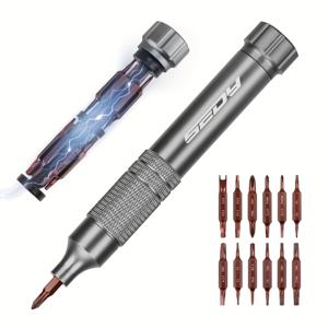 TEMU SEDY 24-in-1 미니 정밀 스크루드라이버 세트: 휴대용 안경, 시계, 보석류 및 노트북용 작은 자석 비트 드라이버 키트 (다크 그레이)