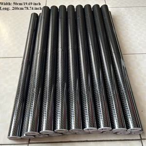 TEMU 1 롤 6D 고광택 블랙 탄소 섬유 코팅된 비닐 랩 - PVC 소재, 버블 없는 접착제, 자동차, , 컴퓨터 장식에 적합, 자동차 내부 업그레이드, 세련된 액세서리, 내구성 있는 접착제
