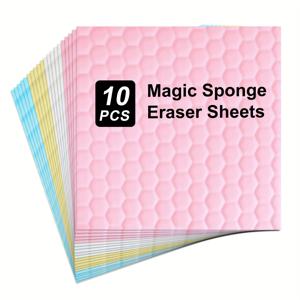 TEMU 10개입 매직 스펀지 지우개 클리닝 천 - 2배 밀도 엑스트라 멜라민 스펀지, 욕실, 가구, 바닥 & 벽을 위한 다기능 가정용 청소 패드