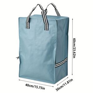 TEMU 1팩 헤비듀티 대형 이사용 가방 - 백팩 스트랩 & 지퍼 구획, 투명 수납 토트, 강화된 가장자리 & 손잡이, 이사, 여행, 보관에 내구성 - 공간 절약형 박스 대체품 (옷, 침구)