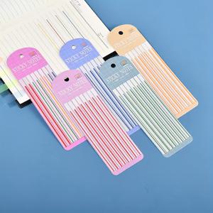 TEMU 투명 PET 초박형 줄무늬 하이라이터 스티커 메모 5개, 학생용 투명 컬러 마커, 재사용 가능 형광 인덱스 탭, 문서 구성,학습 노트,컬러풀 탭,형광 마커,펫 소재,고품질 탭,접착 탭,스티키 형광펜,사무직 근로자,연구자들