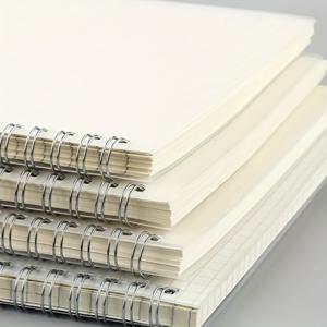 TEMU 4개 세트의 A5 스피럴 그리드 노트북, 유연한 플라스틱 커버와 구멍이 있는 페이지, 학생, 수학, 공학에 이상적인 - 흰색 종이, 학술 용품 | 쌓을 수 있는 노트북 | 내구성 있는 스피럴 바인딩, 그리드 종이 노트북