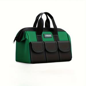 TEMU 내마모성 캔버스 전기공 도구 키트, 대용량 걸이 장식 공구 보관 가방, 건설 팀의 그룹 구매 첫 번째 선택