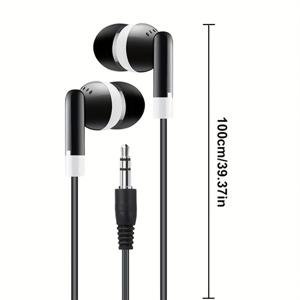 TEMU 10개입 대량 팩 와이어드 이어버드, 3.5mm 잭, 접이식 디자인, PVC 소재, 내장 마이크 없음, 가정용/사무실/공부/음악/헬스장/여행용 - 할로윈 & 크리스마스 선물에 이상적, 컴팩트 보관, 튼튼한 이어버드, 작업 액세서리, 휴대용 오디오, 견고한 구조, 사무직 종사자용