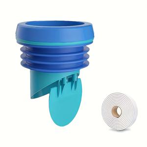 TEMU 화장실 플랜지 씰링 - 고강도 방수 & 냄새차단, 두꺼운 플라스틱, Grip-like 그립감, 다층 설계로 변기 시트와 배수구에 적합, 쉬운 설치, 대부분의 표준형 변기와 수리용품과 호환, 고품질 소재, 튼튼한 제작, 홈개선, 가정 유지보수