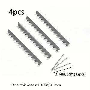 TEMU 4pcs 스테인리스 스틸 잔디석 분리 스트립 세트, 녹화 L자형 편리한 분리 견고하고 아름다운, 자외선 차단 내구성 있는 조경 가장자리 잔디석 분리 재사용 가능 4미터 + 12개 스틸 바인딩 세트 39.4인치 * 3.14인치, 조경 가장자리,야외 조경,장식용 가장자리 트림,고품질 제본,녹 방지 소재,L자형 가장자리