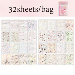 TEMU 32장의 드림 도파민 3.0 미니 데코 스티커 북, 쓰레기 일기장 장식, 매뉴얼 세트 액세서리, 스크랩북 스티커, 노트북, 사진 앨범, 기타, 휴대폰, 자체 접착, 한 번 사용