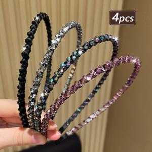 TEMU 1개/2개/4개 소녀들의 우아한 모조 테마 소녀들의 공주 헤드밴드, 일상적인 외출용 올매치 헤어밴드 고급 뉴 스타일 헤드밴드