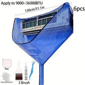 TEMU AC 청소 커버 키트, 51.1인치 .9인치 - 두꺼운 메쉬 디자인, 먼지 방지, 물 스프링클러, 36000BTU, 전기 필요 없음, 여름 에어컨 유지 보수에 이상적|에어컨커버