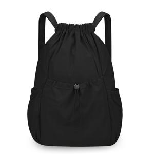 TEMU 접이식 나일론 백팩, 초경량 드로스트링 백팩, 대용량, 다중 포켓, 물병 수납 가능, 내구성 소재, 세 가지 색상 선택 가능, 헬스장, 야외 스포츠, 일상 출퇴근, 선물용, 사계절 사용 가능