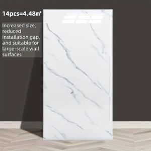 TEMU 흰색 대리석 디자인의 14개 대형 벽 스티커 세트. 간편하게 부착 및 제거 가능. 이 자체 접착 비닐 데칼은 집, 주방, 욕실, 사무실 또는 거실을 꾸미기에 완벽합니다. 현대적인 대리석 룩이 특징입니다.