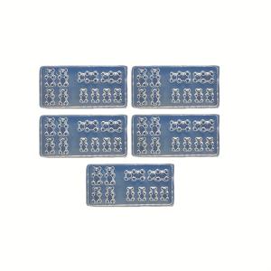 TEMU 3차원 곰돌이 장식을 위한 미니 곰돌이 몰드 5개 세트, 손가락 아트 레진 캐스팅용 실리콘 몰드