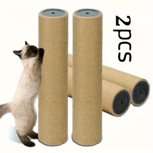 TEMU 2개 DIY 고양이 클라이밍 프레임, 사이즈 조절 가능, 시살 로프 감싼 고양이 스크래칭 포스트, 가구 보호용 새끼 고양이 장난감, 펫 가구,공간 절약형 디자인,DIY 애완동물 액세서리,스크래치 방지 소재,고양이 스크래처,장난기 많은 애완동물,새끼 고양이 부모