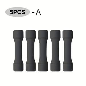 TEMU 내구성 강화 고무 낚시릴 보호 케이스 커버 5개 세트 - 스풀 보호 기능, 마모 방지 릴 베이스 매트 (스피닝/로드 릴 호환) - 잉어, 배스, 송어 낚시용 액세서리 (5개 세트)