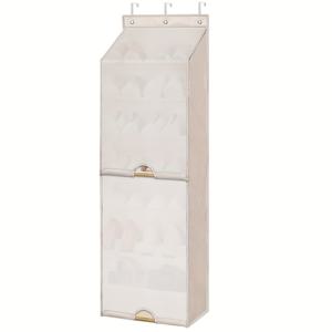 TEMU 7단 패브릭 커튼 신발 정리대와 걸이형 보관 가방 - 휴대용 방진문걸이 신발장, 공간 절약형 홈 오거나이저