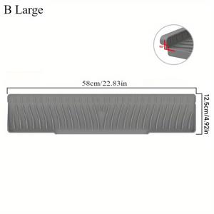 TEMU 실리콘 주방 싱크대 배수 패드 & 스플래시 가드 - 경사 설계 방수 식기 세제 디스펜서 & 스폰지 홀더 매트, 27x21x2cm, 미끄럼 방지 효과로 효율적인 배수 및 청소용 싱크 보호 매트, 다기능 정리함