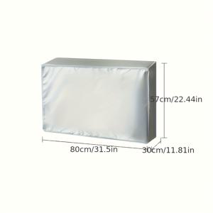 TEMU 올웨더 방진 & 자외선 차단 에어컨 커버 - 헤비듀티 야외/에어컨용 조절 가능한 드로스트링, 창문/분할형 시스템 호환 (전기 불필요) 홈, 발코니 HVAC용