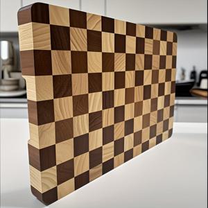 TEMU 1pc 나무 커터 보드 - 내구성이 뛰어난 단단한 나무 직사각형 절단 블록, 주방 고기, 치즈, 빵에 적합 | 식품 안전 표면 자연적인 곡물 텍스처 스타일리시한 주방 준비 보드 가정 및 전문 사용용 다기능 커터 보드 자연적인 나무 디자인 야외 빵 보드