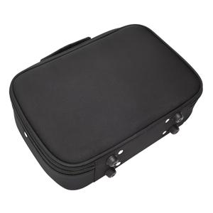 TEMU 전문적인 바버 툴 키트 가방 - 헤어 드라이어, 클리퍼, 커미, 가위 및 헤어핀을 위한 다중 컴파트먼트가 있는 대용량 휴대용 정리함 - 헤어드레싱 툴, 바버 액세서리, 세련된 디자인, 튼튼한 손잡이와 함께 내구성 있는 검은색 보관함