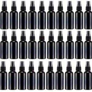 TEMU 30개 60ml 검은색 미세 연기 스프레이 병 - 재사용 가능한 플라스틱 스프레이어, 메이크업, 향수, 여행 필수품, 화장품 분사병 | 세련된 스프레이 디자인 | 내구성 있는 플라스틱