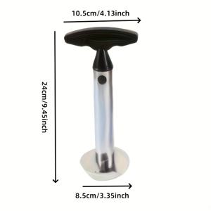 TEMU 1 스테인리스 스틸 파인애플 코어링 및 슬라이서 | 인체공학적 디자인, 껍질 벗기고 슬라이스를 위한 다기능, 크리스마스 및 기타 휴일에 적합