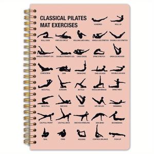 TEMU 1pc 매트 운동 가이드 스피럴 노트북 - 5.5x8.3