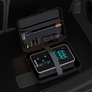 TEMU 고속 충전 타이어 공기압축기, 무선 원버튼 스마트 컴프레서, 다중 모드, 리튬 배터리 내장 자동차 및 자전거용 에어펌프, 크리스마스·할로윈 또는 생일 선물 추천!|타이어