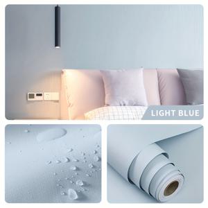 TEMU 1롤 ZICHENHOME 접착식 PVC 벽지 - 솔리드 컬러 시트, DIY 쉬운 설치, 천장 및 소음 차단용 탈부착 가능, 거실, 침실, 기숙사 리모델링용 매끄러운 질감 (클래식 스타일)