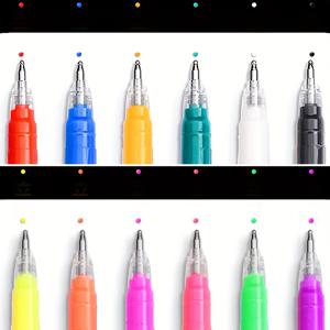 TEMU 3D 젤리 펜, 12가지 색상 젤 펜, 다양한 색상 젤 잉크 펜, 글리터 젤 펜 DIY 페인팅에 적합, 유리, 플라스틱, 책, 페인팅에 적합