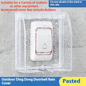 TEMU 1pc WDIY 방수 도어벨 커버, 투명 방수 무선 도어벨 방수 박스, 도어벨을 보호하고 대부분의 무선 도어벨에 적합, 독점 도어벨