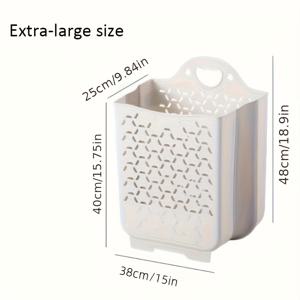TEMU 1/2개 접이식 세탁 바구니, 가정용 벽걸이 욕실 더러운 옷 보관 바구니, 휴대용 옷 분류 및 정리 상자, 대용량 보관 바구니, 욕실, 거실 및 기숙사 세탁 바구니에 적합한 세탁 바구니, 세탁 바구니