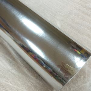 TEMU 초광택 은색 크롬 거울 자동차 비닐 랩 - 반사 디카를 시트에 공기 방출 기술로 무결점 적용 - 자동차용 내구성과 오래 지속되는 스티커 필름 롤