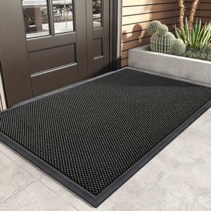 TEMU 스타일의 입구 매트, 탄성 메쉬 디자인으로, 앞문 사용을 위한 두꺼운 매트. 집이나 상업용으로 적합한 고무 매트, 마당, 빌라, 입구에 적합하며, 5가지 청소 방법이 함께 제공됩니다.