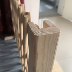 TEMU 확장 가능한 천연 목재 색상 탄소화 목재 레일 애완동물 울타리 개 게이트 시험 및 홈 침실 문 정원 4계절 사용 가능 - 쉬운 조립 간편