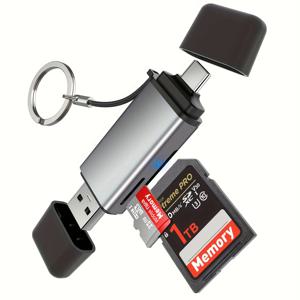 TEMU SD 카드 리더 USB C, 듀얼 슬롯 USB 3.0 타입 C에서 SD 카드 어댑터, TF, SDHC, SDXC용 메모리 카드 리더, 노트북, PC, iPhone16/15, MacBook Pro/Air, for iPad Pro, Android와 호환